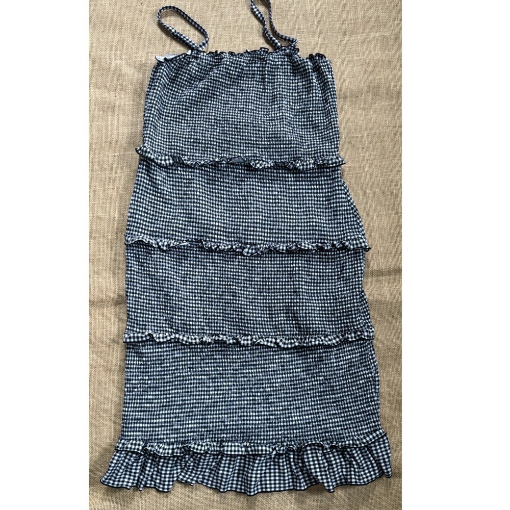 No Boundaries Smocked Gingham Dress with Ruffles Sz Juniors XXXL 21 Fitted Tube